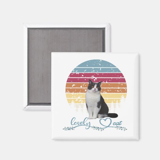 Liebliche Katze Magnet (Vorderseite/Rückseite)