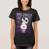 Liebliche Katze - Mildred Name T-Shirt (Vorderseite)