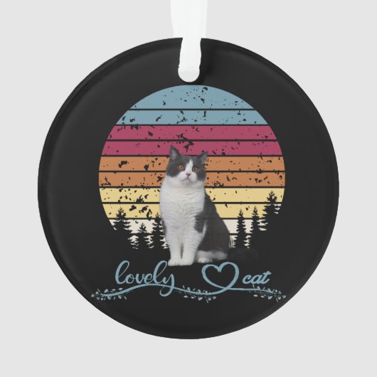 Liebliche Katze Ornament (Rückseite)