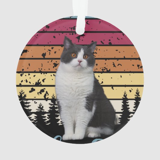 Liebliche Katze Ornament (Rückseite)
