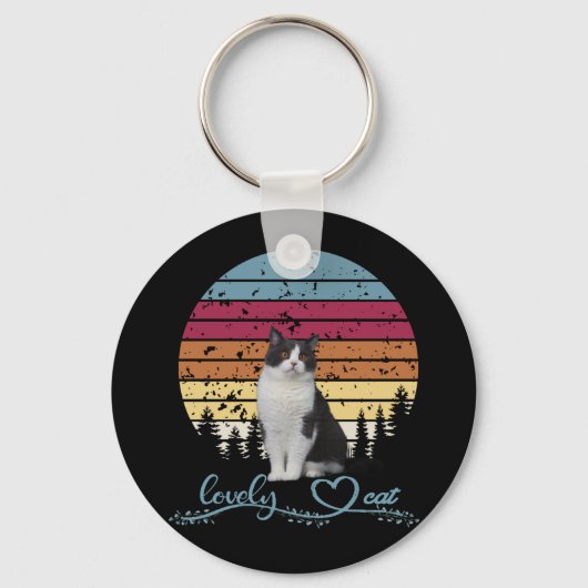Liebliche Katze Schlüsselanhänger (Vorderseite)