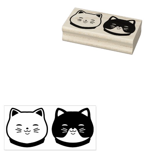 Liebliche Katzen Gummistempel (Stempel)