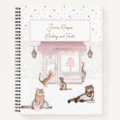 Liebliche Katzen im Bäckereibuch Notizblock (Vorderseite)