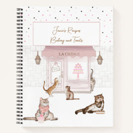 Liebliche Katzen im Bäckereibuch Notizblock