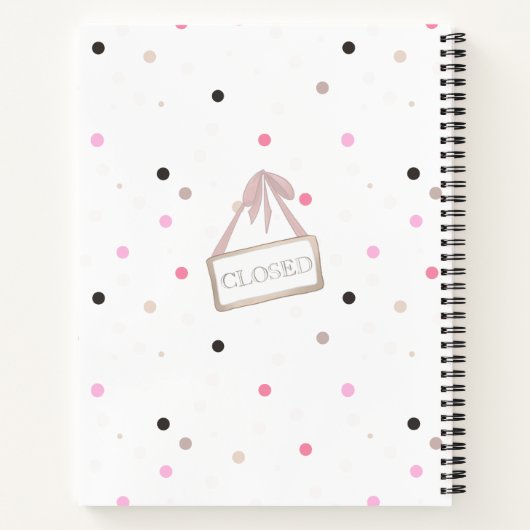 Liebliche Katzen im Bäckereibuch Notizblock (Rückseite)