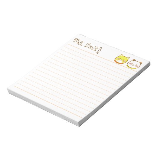 Liebliche Katzen Notepad Notizblock (Rotiert)