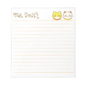 Liebliche Katzen Notepad Notizblock (Vorderseite)