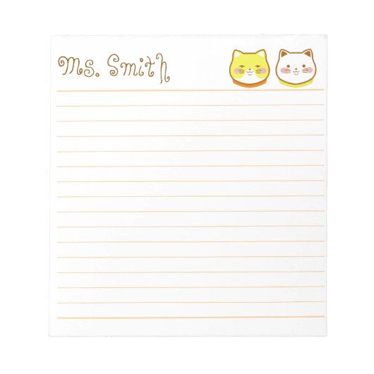 Liebliche Katzen Notepad Notizblock (Vorderseite)