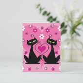 Liebliche Katzen Postkarte (Stehend Vorderseite)