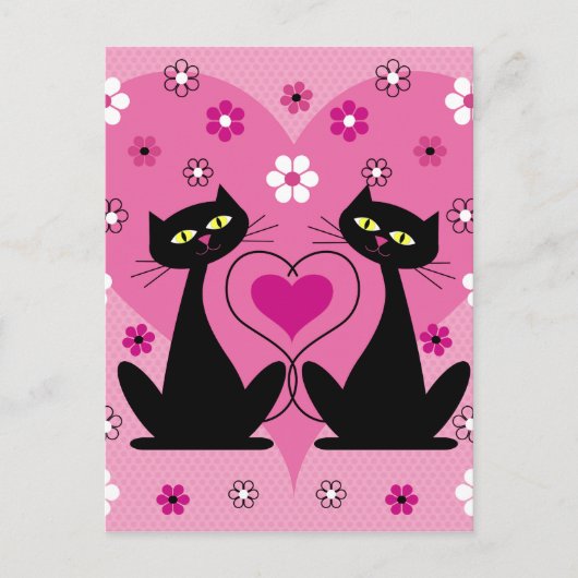 Liebliche Katzen Postkarte (Vorderseite)