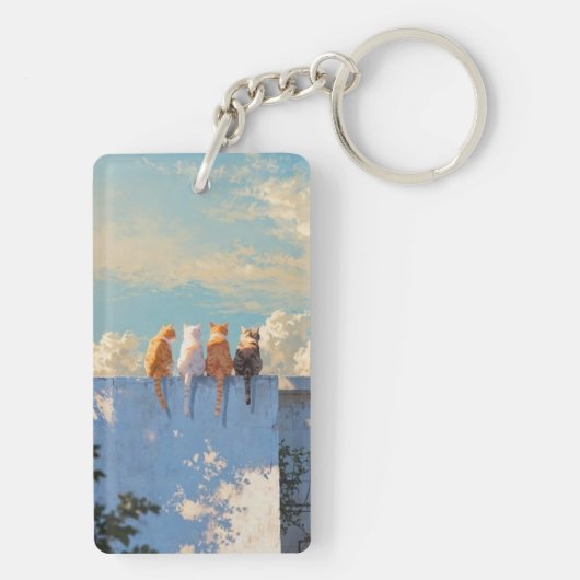 Liebliche Katzen Schlüsselanhänger (Rückseite)