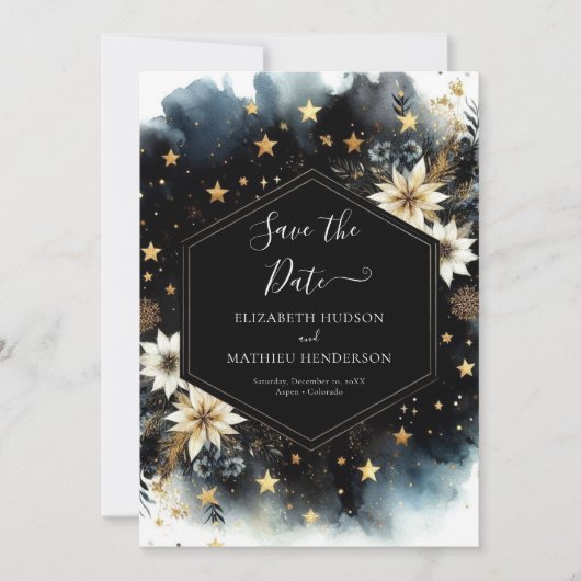 Liebliche klassische Hochzeit Save The Date (Vorderseite)