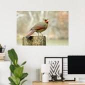 Liebliche Lady Kardinal Rechteckiges Poster (Heimbüro)