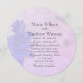 Liebliche Lavender Floral Wedding Einladung (Vorne/Hinten)