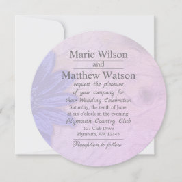 Liebliche Lavender Floral Wedding Einladung