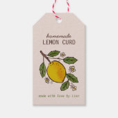 Liebliche Lemons hausgemachte Leckereien Rustikale Geschenkanhänger (Vorderseite)