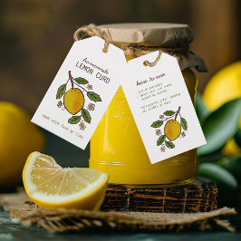 Liebliche Lemons hausgemachte Leckereien Rustikale Geschenkanhänger