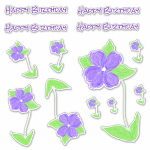 Liebliche Lila Sticker-Decals Aufkleber