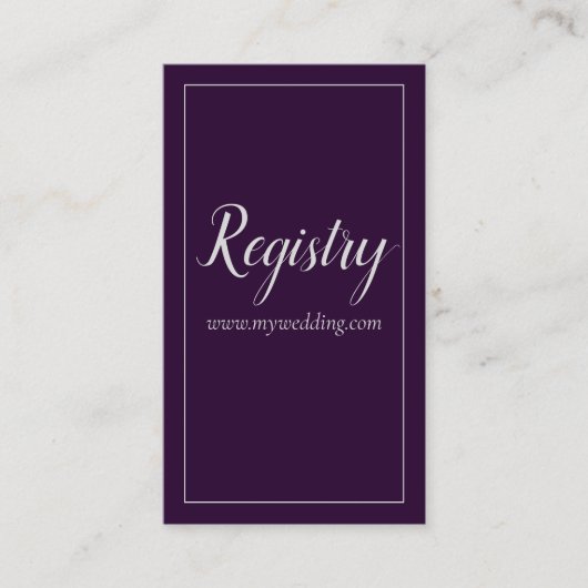 Liebliche Lila und Silberhochzeit Begleitkarte (Vorderseite)