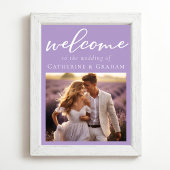 Liebliche Lilac Lila Paar Foto Hochzeit Willkommen Poster