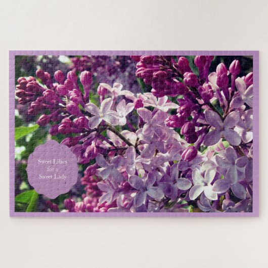 Liebliche Lilacs für eine süße Lady Puzzle (Horizontal)