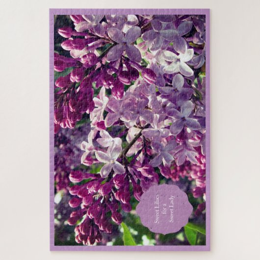 Liebliche Lilacs für eine süße Lady Puzzle (Vertikal)