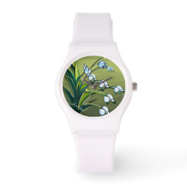 Liebliche Lily: zarter Tanz in springtime Serenity Armbanduhr