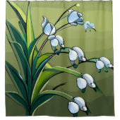 Liebliche Lily: zarter Tanz in springtime Serenity Duschvorhang (Vorderseite)