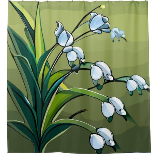 Liebliche Lily: zarter Tanz in springtime Serenity Duschvorhang (Vorderseite)