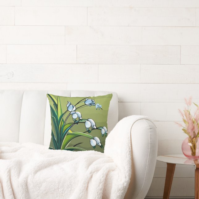 Liebliche Lily: zarter Tanz in springtime Serenity Kissen (Liege)