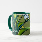 Liebliche Lily: zarter Tanz in springtime Serenity Tasse (Vorderseite Links)