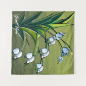 Liebliche Lily: zarter Tanz in springtime Serenity Wandteppich (Vorderseite (Horizontal))