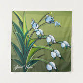Liebliche Lily: zarter Tanz in springtime Serenity Wandteppich (Vorderseite)