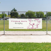 Liebliche Mädchen Ikone lila Haarstyling Branding Banner (Insitu)