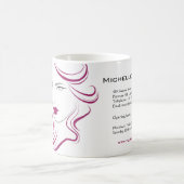 Liebliche Mädchen Ikone lila Haarstyling Branding Kaffeetasse (Mittel)