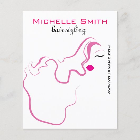 Liebliche Mädchen Ikone rosa Haare Haarstyling Bra Flyer (Vorne)