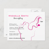 Liebliche Mädchen Ikone rosa Haare Haarstyling Bra Postkarte (Vorne/Hinten)