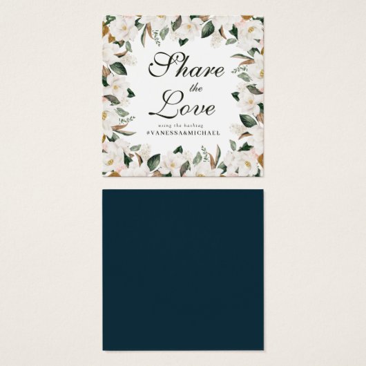 Liebliche Magnolia Blumenzettel (Vorne & Hinten)