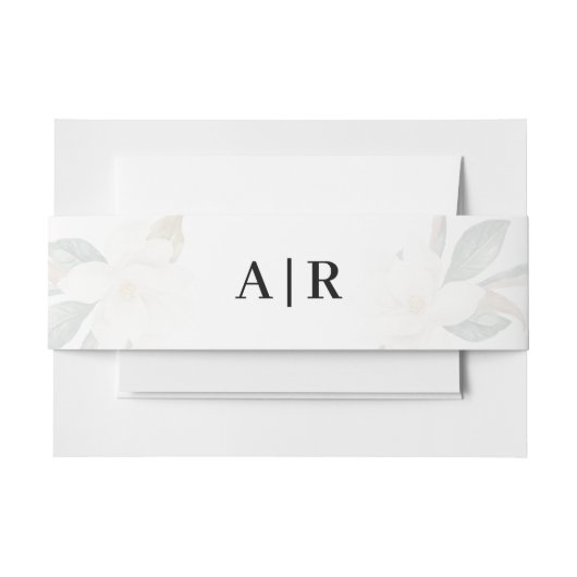 Liebliche Magnolia-Blütenband Einladungsbanderole (Vorderseite Beispiel)