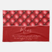 Liebliche Mama Red Geschirrtuch (Horizontal)