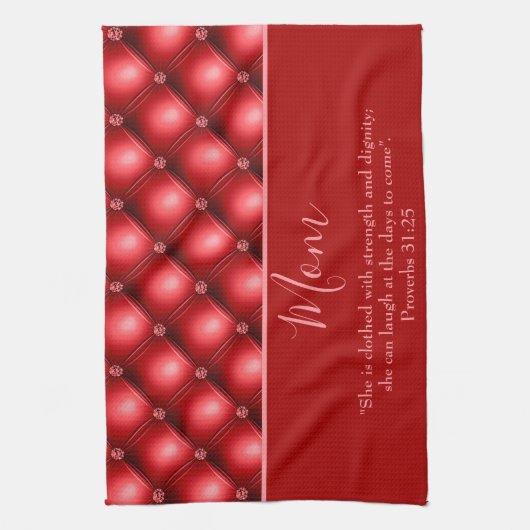 Liebliche Mama Red Geschirrtuch (Vertikal)