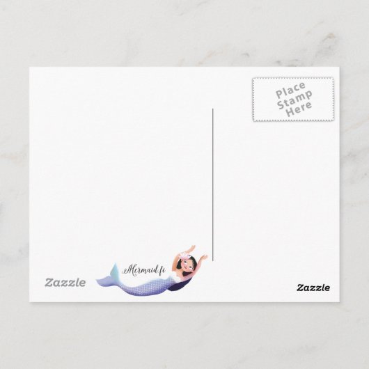 Liebliche Meerjungfrauen in der Meeresdarstellung Postkarte (Rückseite)