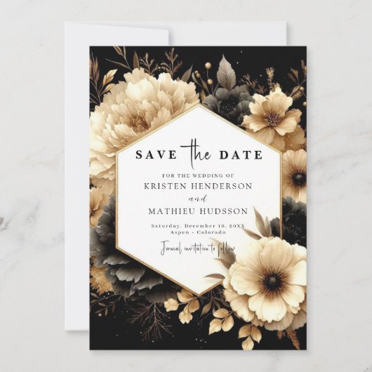 Liebliche Minimalistische Hochzeit Save The Date (Vorderseite)