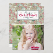 Liebliche Muster Weihnachts-Weihnachtsfotos Karten (Vorne/Hinten)