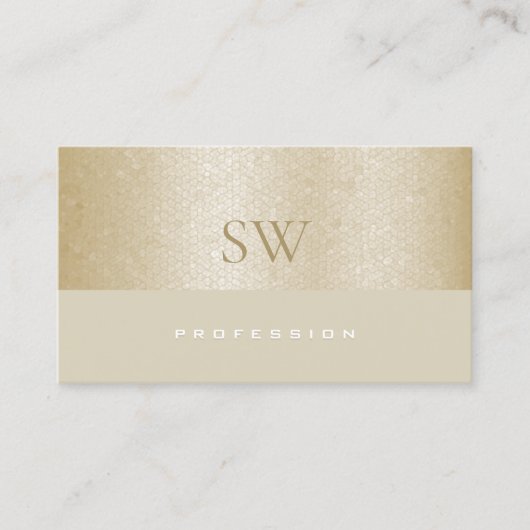 Liebliche Mutter Perlschlange Muster mit Monogramm Visitenkarte (Vorderseite)