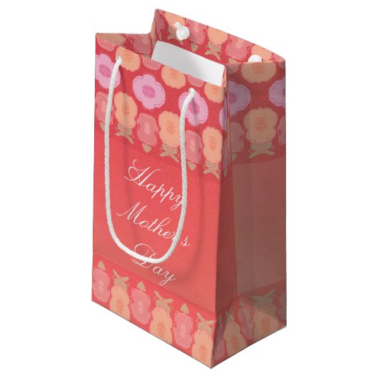 Liebliche Mütter-Tagesgeschenk-Tasche Kleine Geschenktüte (Vorderseite Schrägansicht)