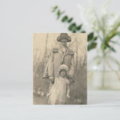 Liebliche Mutter und Tochter Postkarte (Stehend Vorderseite)