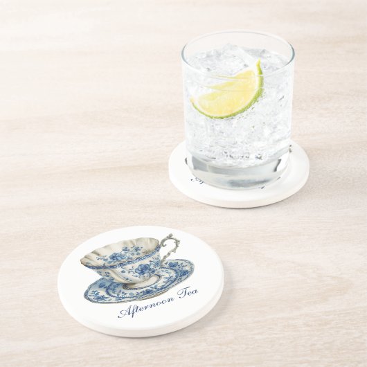 Liebliche "Nachmittagstee" Getränkeuntersetzer (Seite)