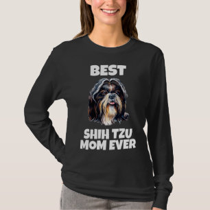 Liebliche Niedliche Shih Tzu Dog Beste Mama Entspa T-Shirt