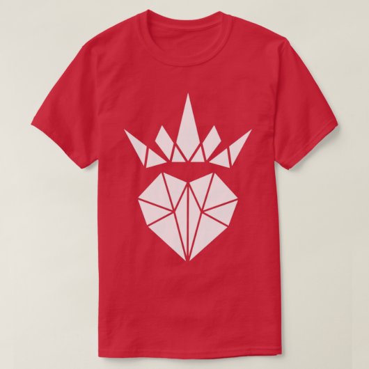 Liebliche Origami Crowned Herz Phantastische Gesch T-Shirt (Design vorne)
